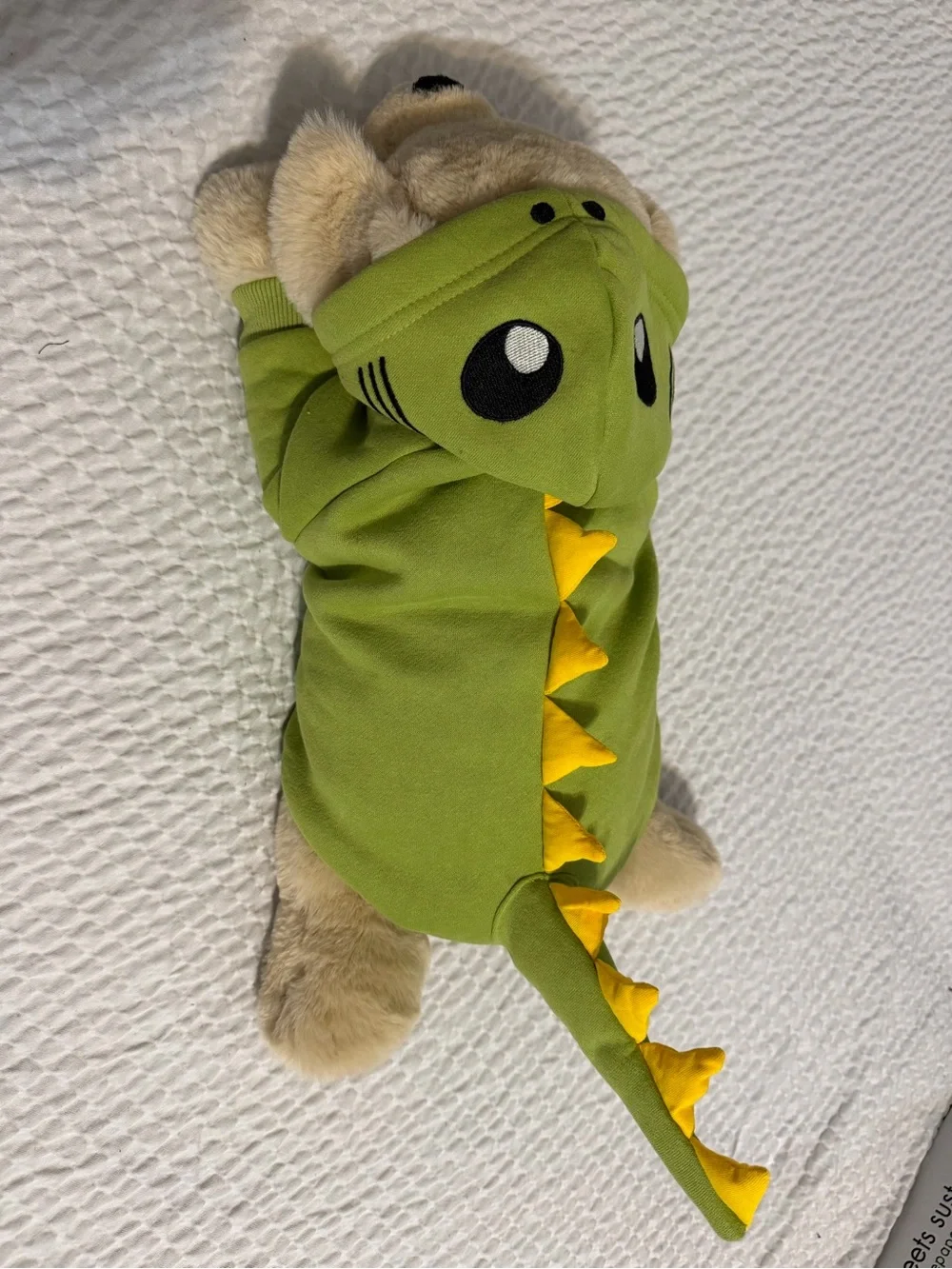 Dog Dinosaur Costume Small Dog Halloween Costume Warm Fleece Hoodie - Small